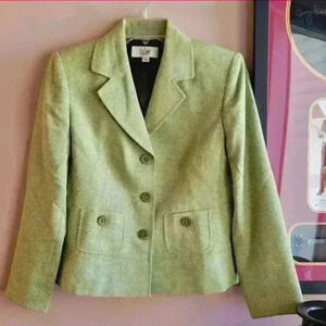 ChadWick's Women's Jacket Wool Coat  Green Avocado Size 6 Like New